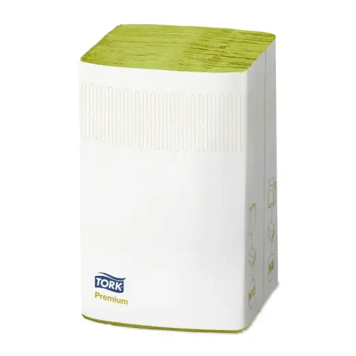 Napkins TORK PREMIUM XPRESSNAP, 2-ply, 200 napkins, 21.3 x 16.5 cm, light green, 5 pcs/pack