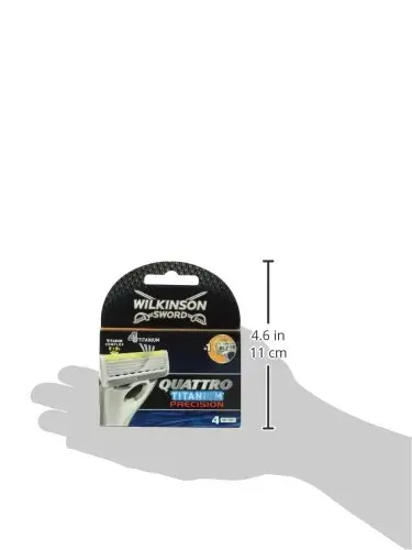 Wilkinson Sword Quattro Titanium Precision Carbon Blades - 4 Pack in Black