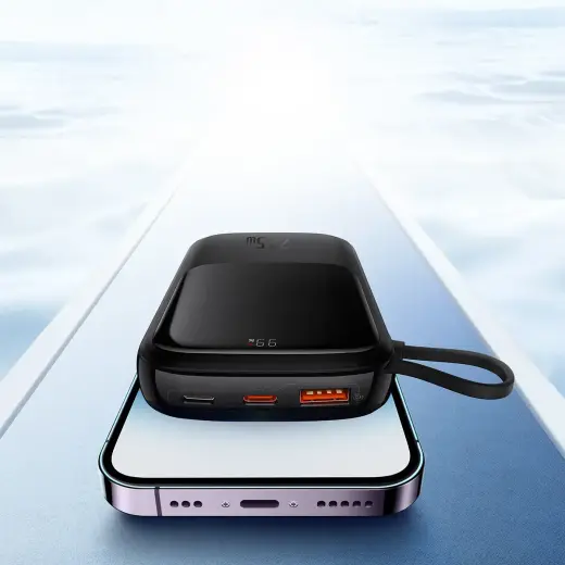 Baseus Qpow PRO external battery (powerbank) | 10000 mAh | 22.5W | USB-C, USB-A | black
