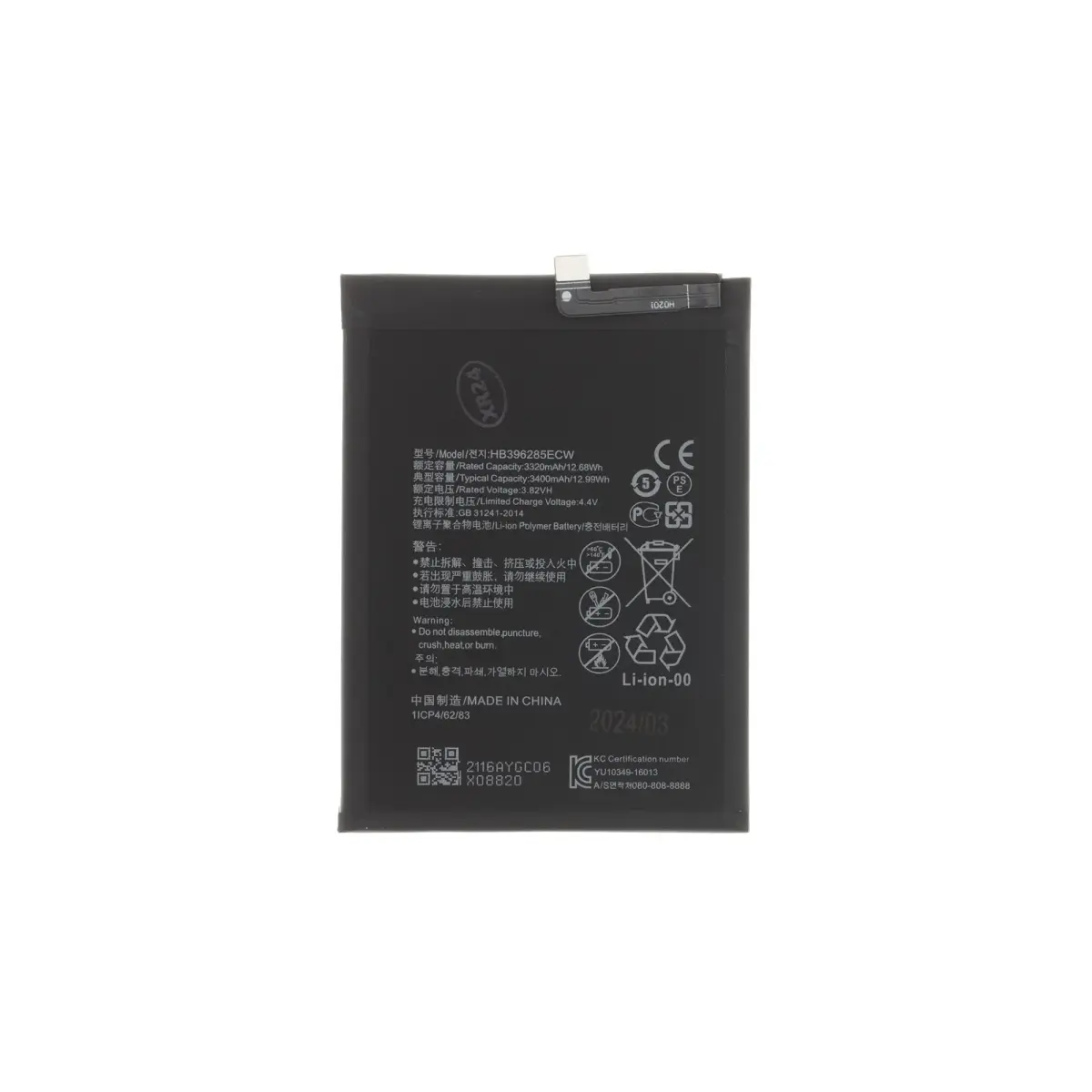 For_Huawei HB396285ECW Battery for Huawei 3400mAh