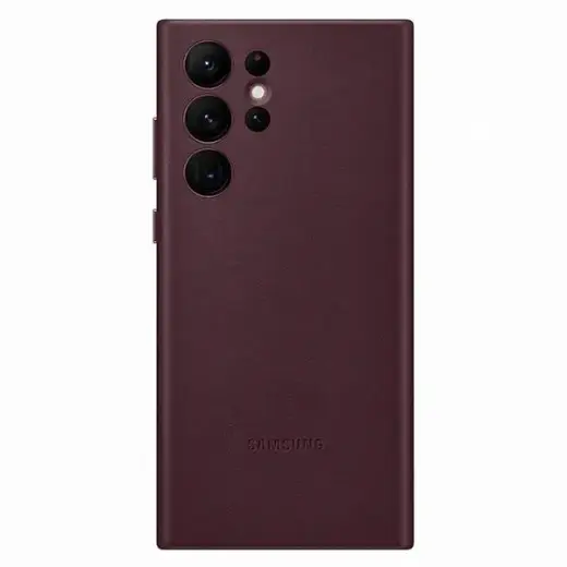 EF-VS908LEE Samsung Leather Cover for Galaxy S22 Ultra Burgundy