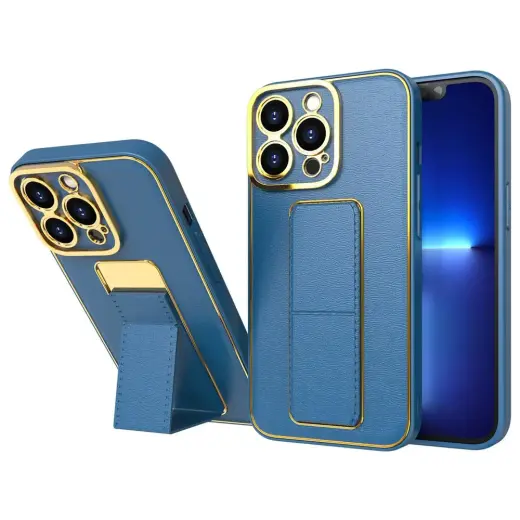 New Kickstand telefono dėklas su stovu iPhone 12 mėlynas
