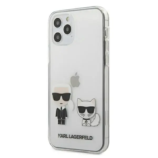 KLHCP12MCKTR Karl Lagerfeld PC|TPU Karl & Choupette Case for iPhone 12|12 Pro 6.1 Transparent