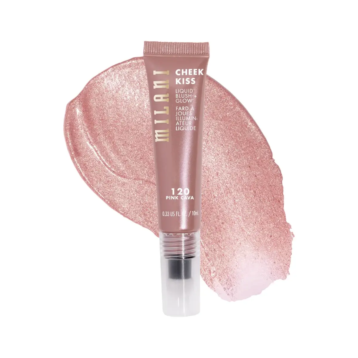 Milani , Cheek Kiss Blush + Glow, Illuminating, Liquid Blush, 120, Pink Cava, 10 ml