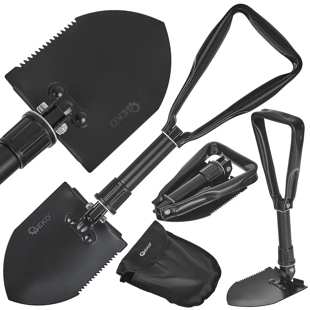 2-in-1 Taktiskā Salokāmā Lāpsta BLACK SURVIVAL SERIES