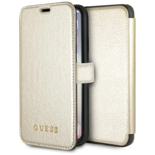 Guess GUFLBKPXIGLGO iPhone X|Xs gold |złoty book Iridescent