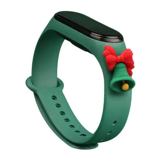 Strap Xmas nutikella rihm Xiaomi Mi Band 3/4 jaoks | silikoonist | roheline