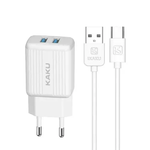 KAKUSIGA KSC-373 charger | 12W | 2.4A + USB-C cable 1m white
