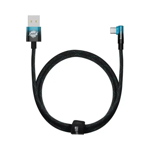 Baseus Elbow 1m 100W USB to USB-C angled cable (black-blue)