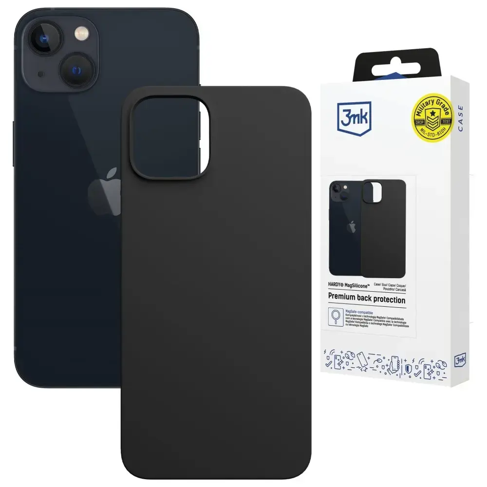 3MK Hardy MagSilicone Case for Apple iPhone 15 Plus Graphite