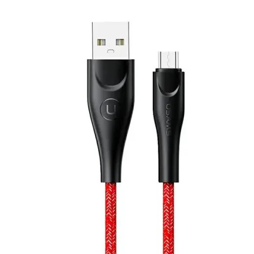 USAMS U41 SJ393USB02 data transfer and charging cable | USB-A to Micro USB | 10W | 1m | red