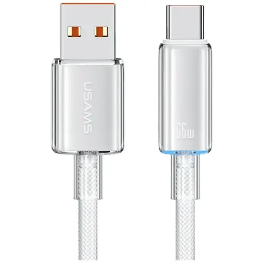 USAMS Cloud Series US-SJ658 data transfer and charging cable | USB-A to USB-C | 30W | 1.2m | white