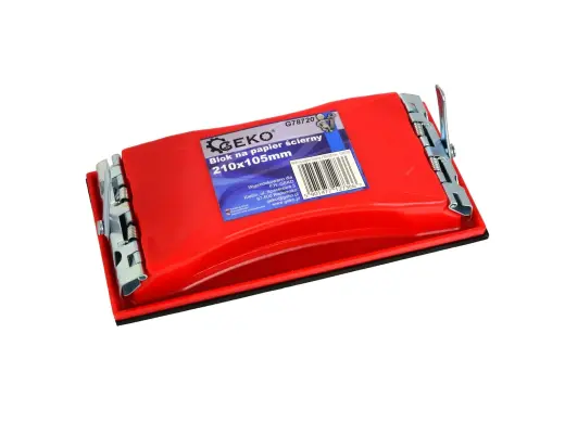 Rokas slīpēšanas bloks ar metāla atsperu skavām 210x105mm