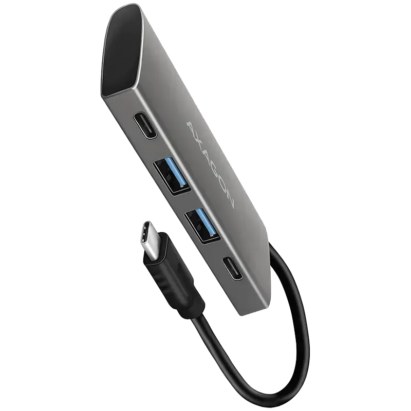 AXAGON HMC-4G2 2x USB-A + 2x USB-C, USB-C 3.2 Gen 2 10Gbps hub, 13cm USB-C cable