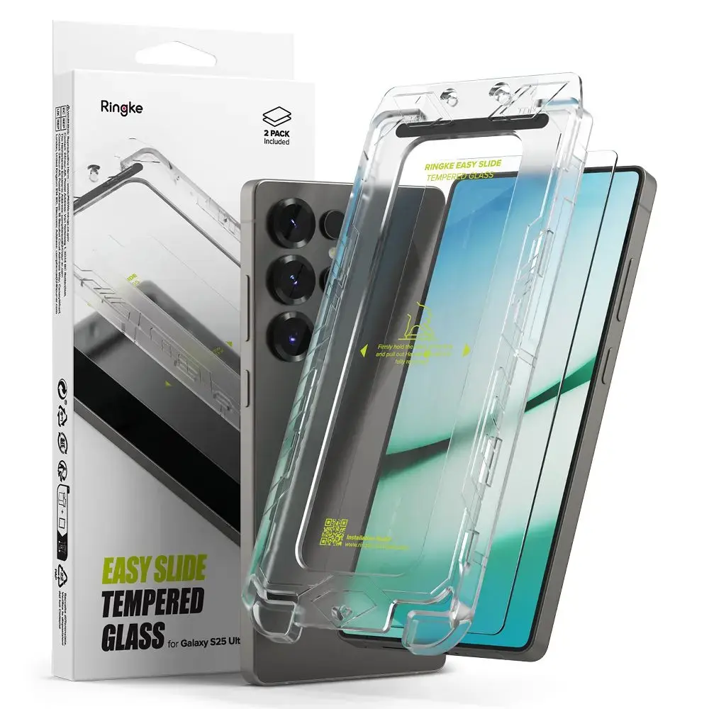 RINGKE EASY SLIDE tempered glass for phone Samsung Galaxy S25 Ultra clear 2-pack