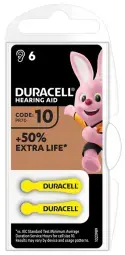 Baterijas Duracell Hearing Aid 10 (A10) 6 pack