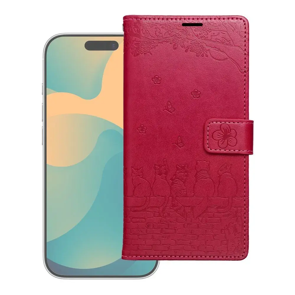 MEZZO Book case for Redmi Note 15 4G cats red