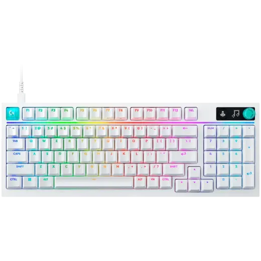 LOGITECH G316 X 98 Wired Gaming Keyboard - WHITE - US INT'L - USB - EMEA28i - 935 - TACTILE
