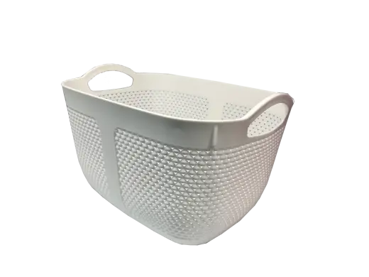 Small plastic basket Olivia 35x25x21cm, white