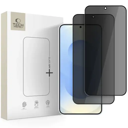 Tech-Protect Glass SPY+ tempered glass for phone Galaxy S26+ (privacy effect) (2 pcs.)