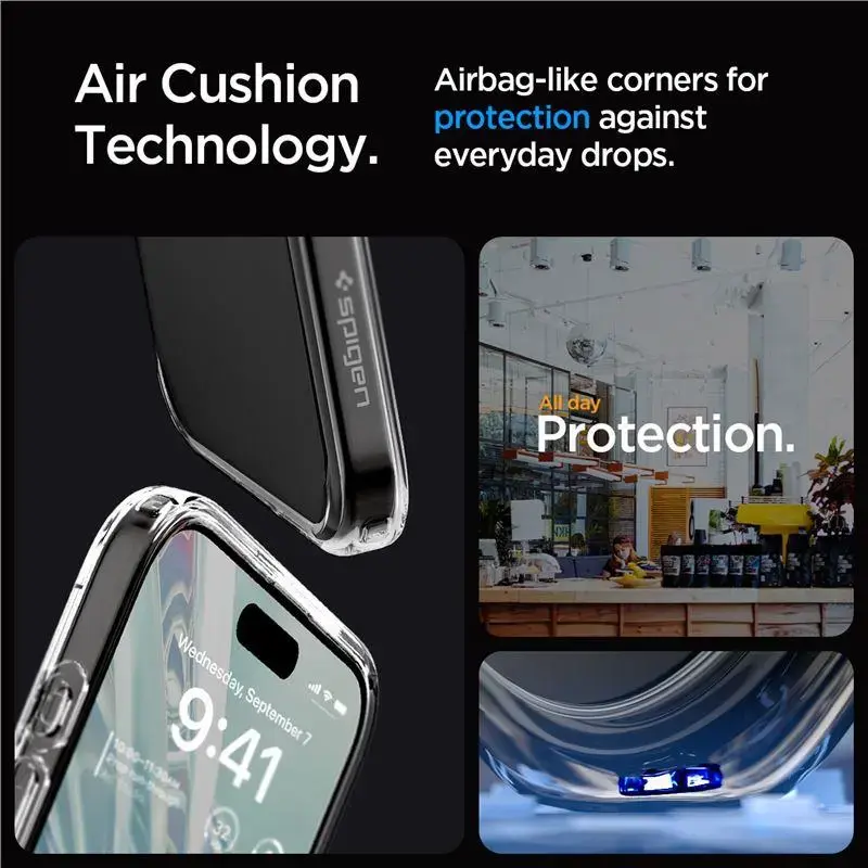 Spigen Crystal Hybrid maciņš telefonam iPhone 15 Pro Max caurspīdīgs