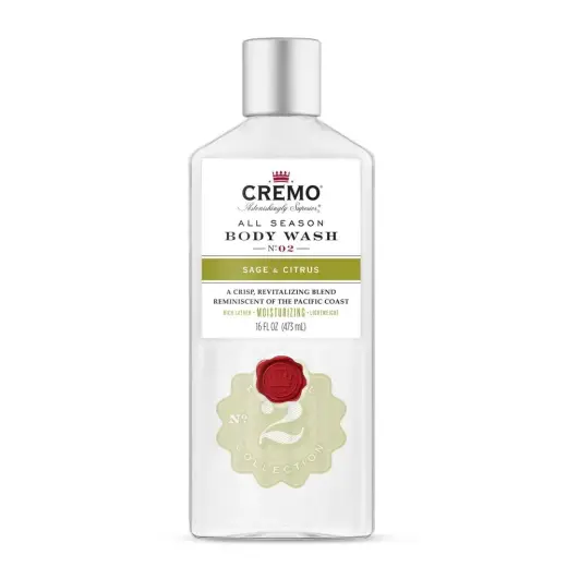 Cremo Sage & Citrus Body Wash Shower Gel - 473Ml in Clear