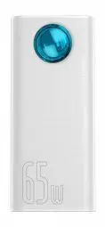 Baseus Amblight Overseas Edition ārējais akumulators (powerbank) | 30000 mAh | 65W | USB-A, USB-C, Micro USB, Lightning | balts