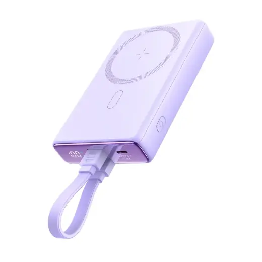 Joyroom JR-PBM01 external battery (powerbank) | 10000 mAh | 20W | USB-C, Lightning, MagSafe | purple