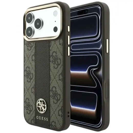 Guess 4G with Stripe Round and Classic Logos telefoni ümbris MagSafe toega iPhone 18 Pro Max | iPhone 17 Pro Max