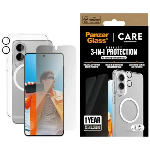 PanzerGlass telefoniümbris Samsung Galaxy S25 Edge jaoks