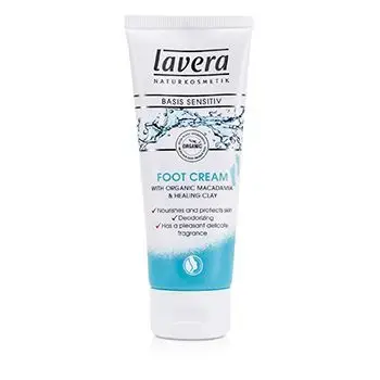 Lavera Foot Cream ? Organic Macadamia & Healing Clay ? Quickly Absorbed ? Organic Skin Care ? Natural & Innovative Cosmetics ? 75ml