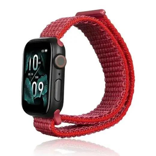 Beline nutikella rihm Apple Watch (42/44/45/49 mm) jaoks | nailonist | punane