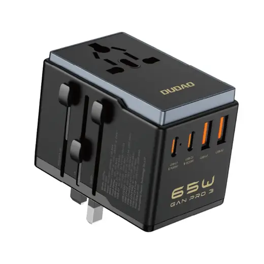 Dudao A65Pro travel charger | 65W | USB-C, USB-A | black