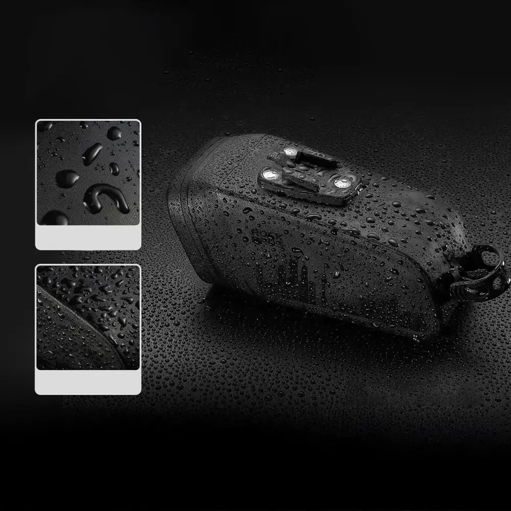 Torba rowerowa Rockbros AS-141 podsiodłowa lekka z inteligentną lampką tylną - czarna