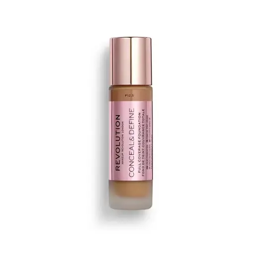 Makeup Revolution, Conceal & Define, Oil Free, Cream Foundation, F 12.5, 23 ml