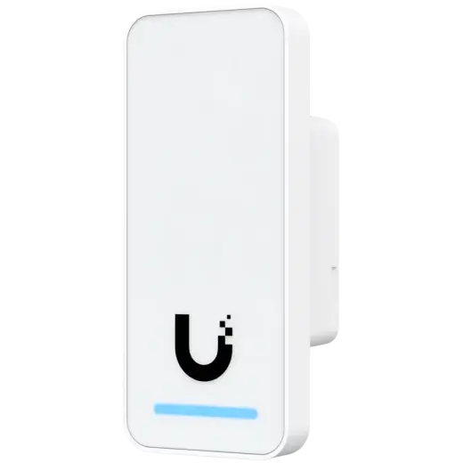 UniFi Access 2nd generation compact indoor/outdoor reader for organizations, with integrated welcome speaker and LED flash