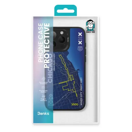 Benks Dynamic City Chicago Case for Iphone 16 Pro Max Photo