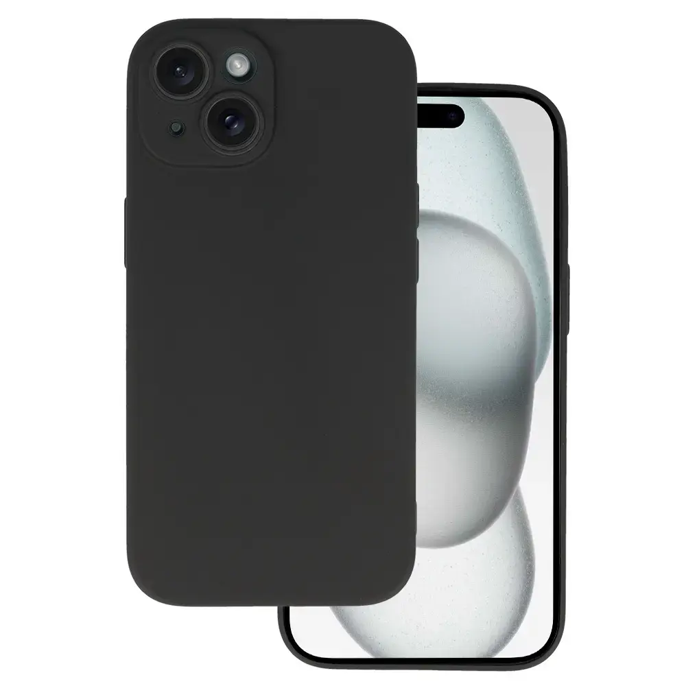 MATT maciņš telefonam iPhone 15 melns