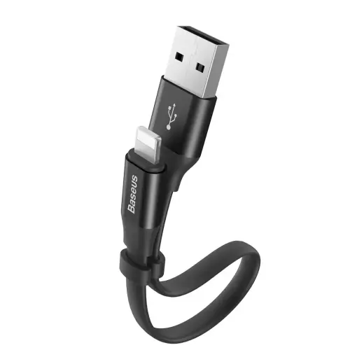 Baseus Nimble datu pārraides un uzlādes vads | USB-A uz Lightning | 10W | 0.23m | melns