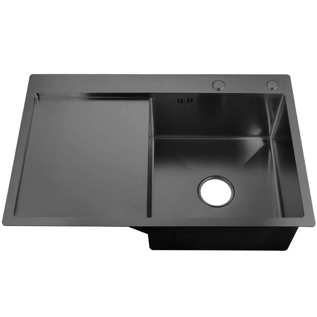 AB Sink NT 780x510x200mm with countertop, right, graphite, with siphon