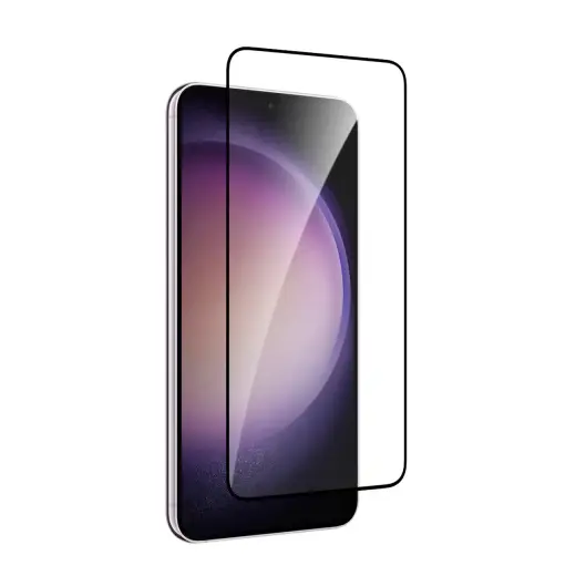 Puro Frame grūdintas stiklas telefonui Samsung Galaxy S25 Plus | Samsung Galaxy S24 Plus, su juodu rėmeliu