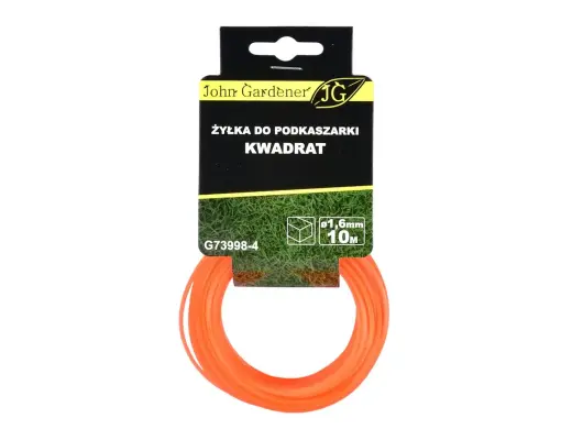 Nailoninis trimerio valas 1.6mm x 10m, kvadratinis