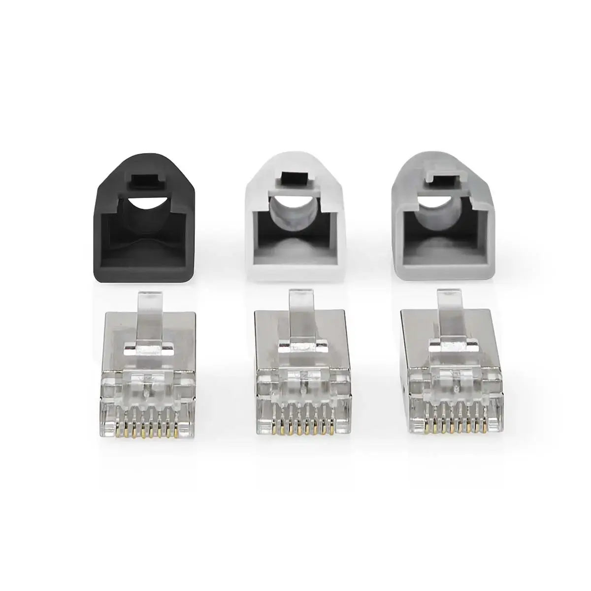 Nedis RJ45 Pass Through Connector for CAT6 FTP Solid/Stranded Cables (10 pcs)