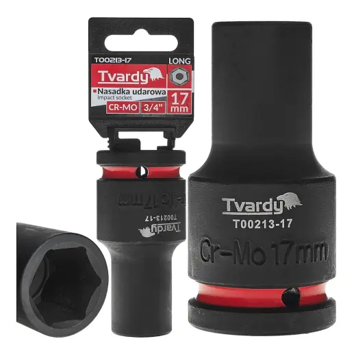 Sügav löökpadrun 3/4" 6PT 17mm CR-MO