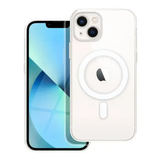 Clear Mag phone case with MagSafe support for iPhone 13 transparent