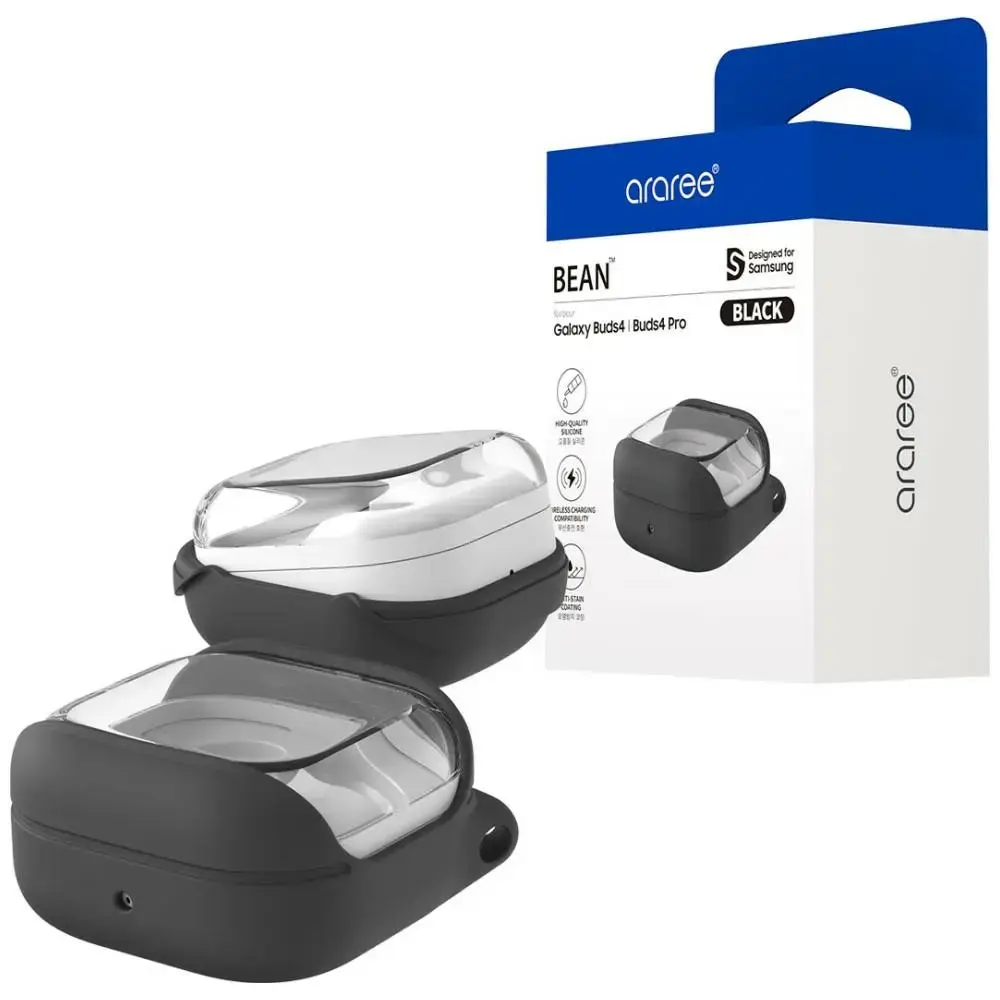 Case Araree Bean for Samsung Galaxy Buds  4 / Buds 4 Pro black