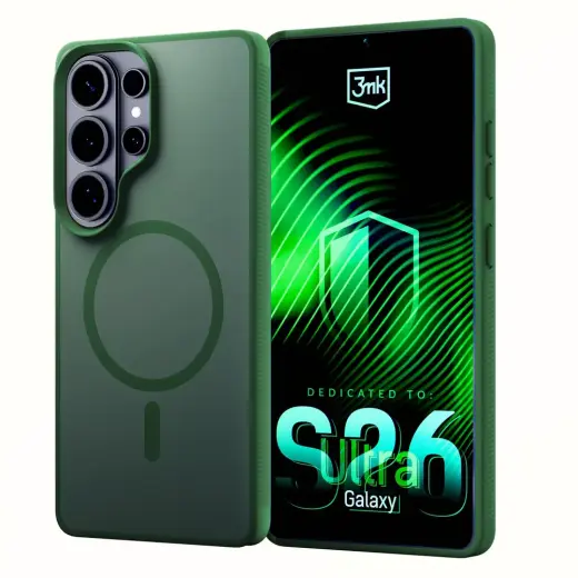 3mk Smoke MagCase maciņš ar MagSafe atbalstu telefonam Samsung Galaxy S26 Ultra (S948) zaļš