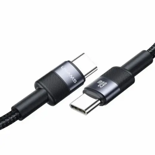 USAMS SJ724ZJ01 data transfer and charging cable | USB-C to USB-C | 60W | 1.2m | black