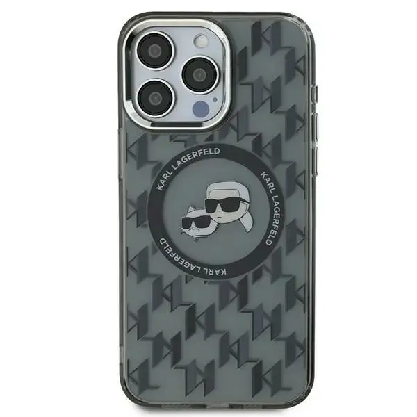 Karl Lagerfeld case for iPhone 16 Pro Max 6,9" KLHMP16XHMCKMHK black Hard IML Monogram Karl&Choupette Head MagSafe