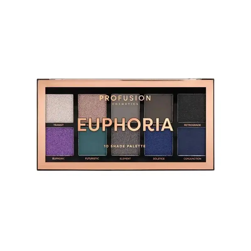 Profusion Cosmetics, Euphoria, Eyeshadow Palette, 10 Shades, 103 g